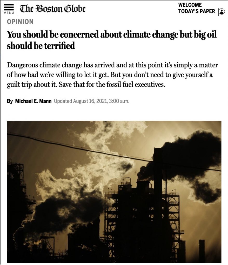 You should concerned about climate change but big oil should be terrified