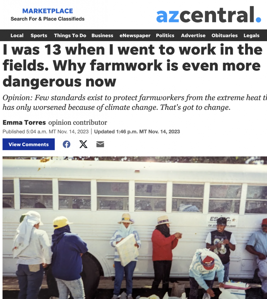 I was 13 when I went to work in the fields. Why farmwork is even more dangerous now