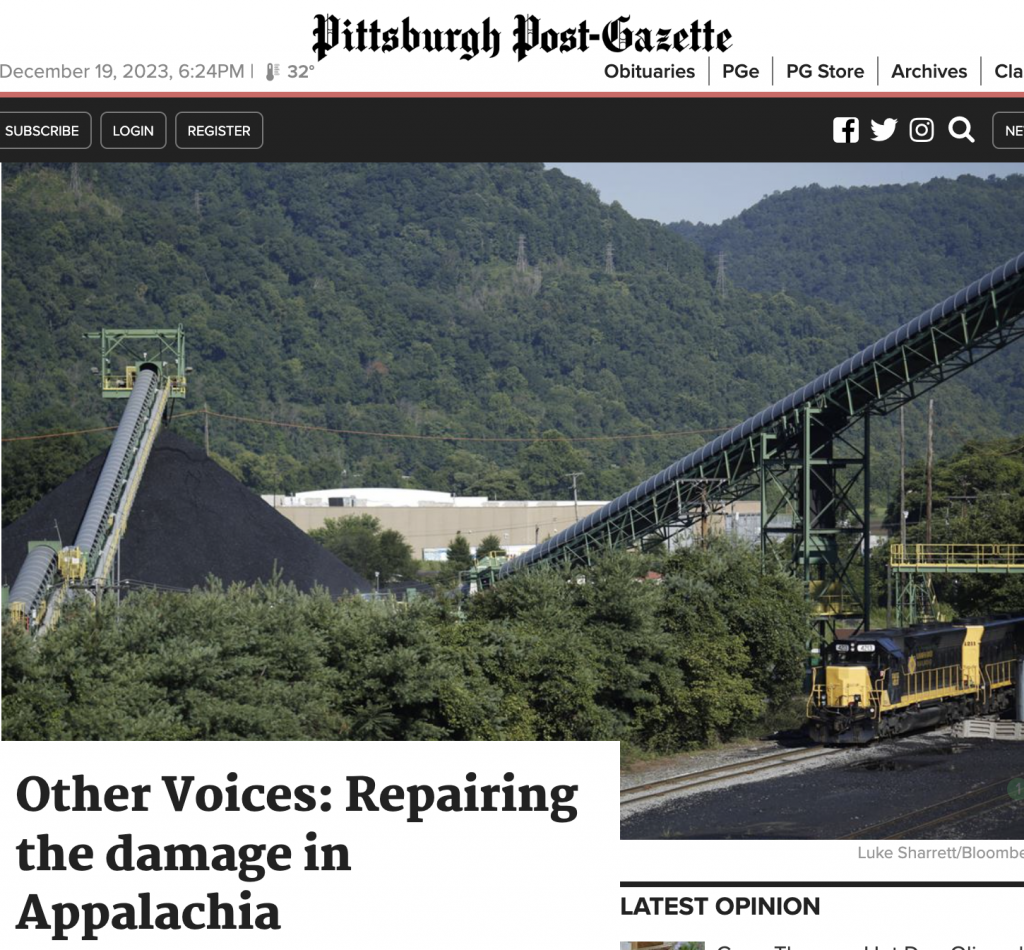 Other Voices: Repairing the damage in
Appalachia